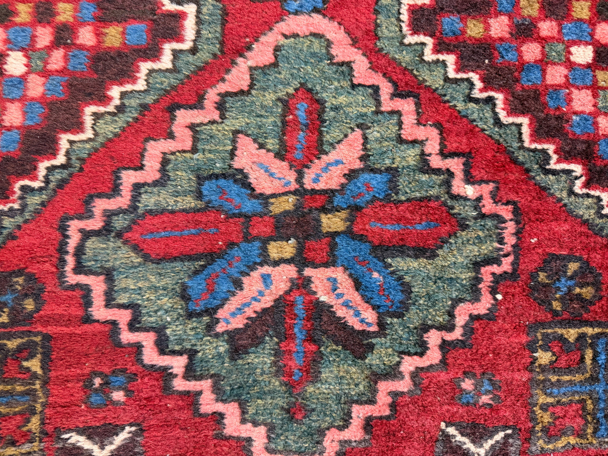 Antique Hand-Knotted Heriz Runner - 2'11"x10'10"