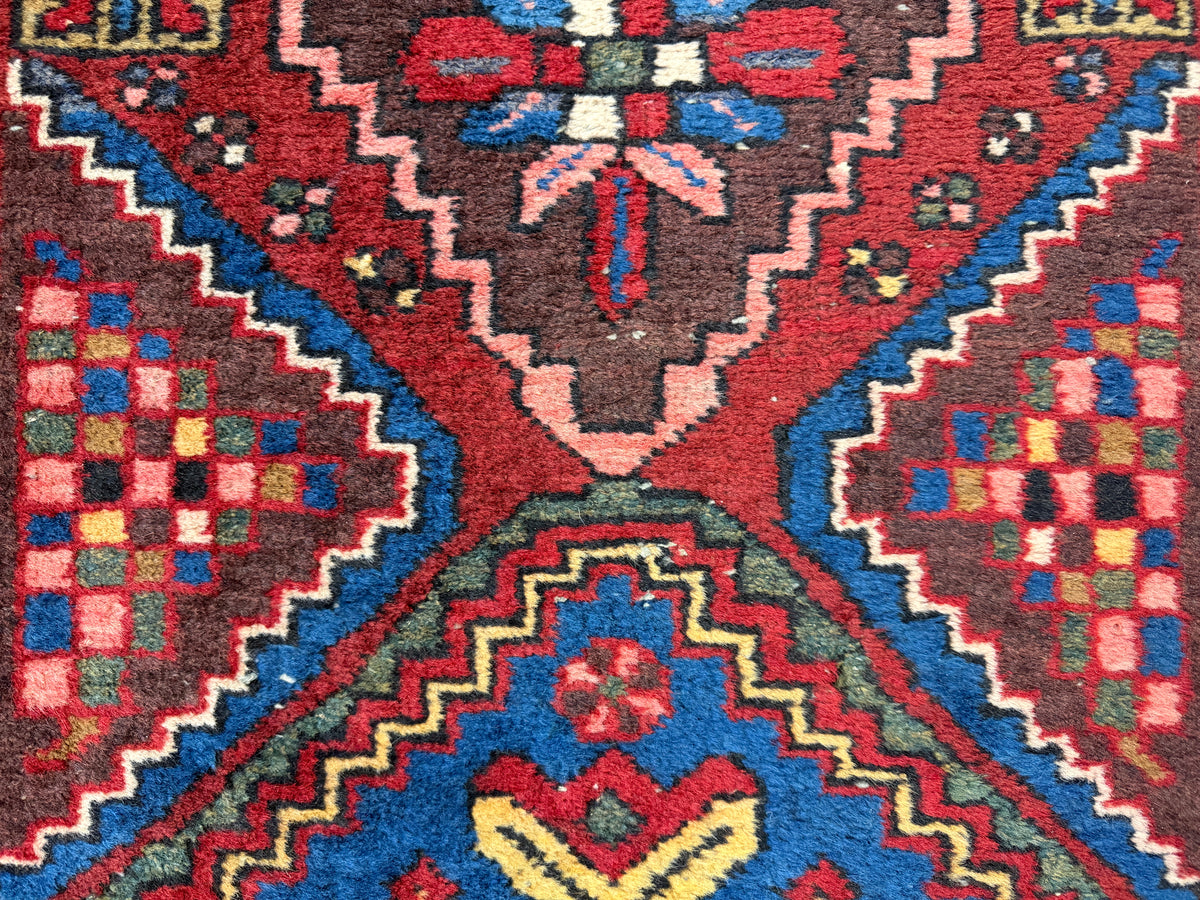Antique Hand-Knotted Heriz Runner - 2'11"x10'10"