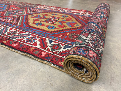 Antique Hand-Knotted Heriz Runner - 2'11"x10'10"