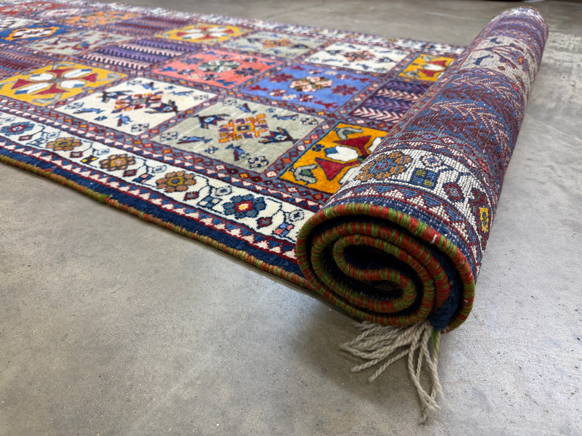 Hand-Knotted Yalemeh Runner - 3'5"x9'10"