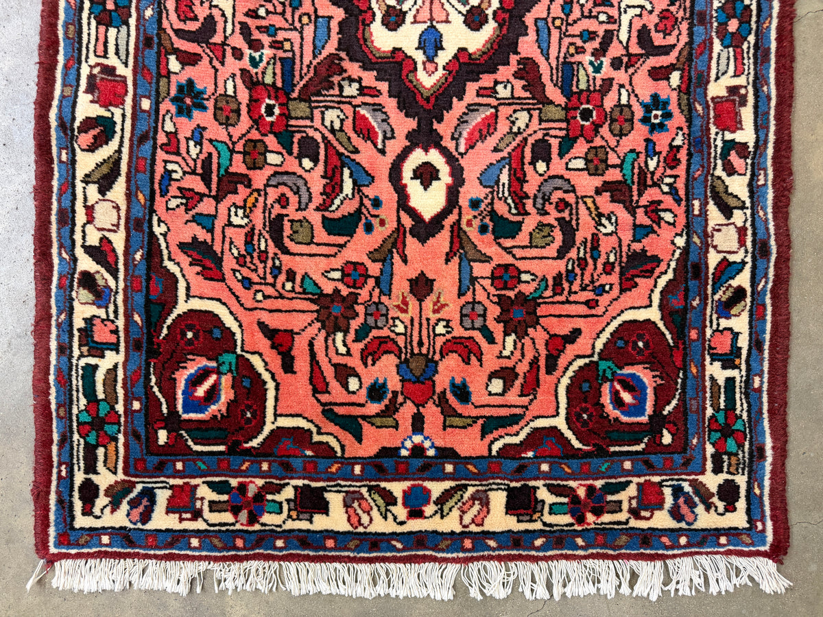 Hand-Knotted Hamadan Runner - 2'9"x10'