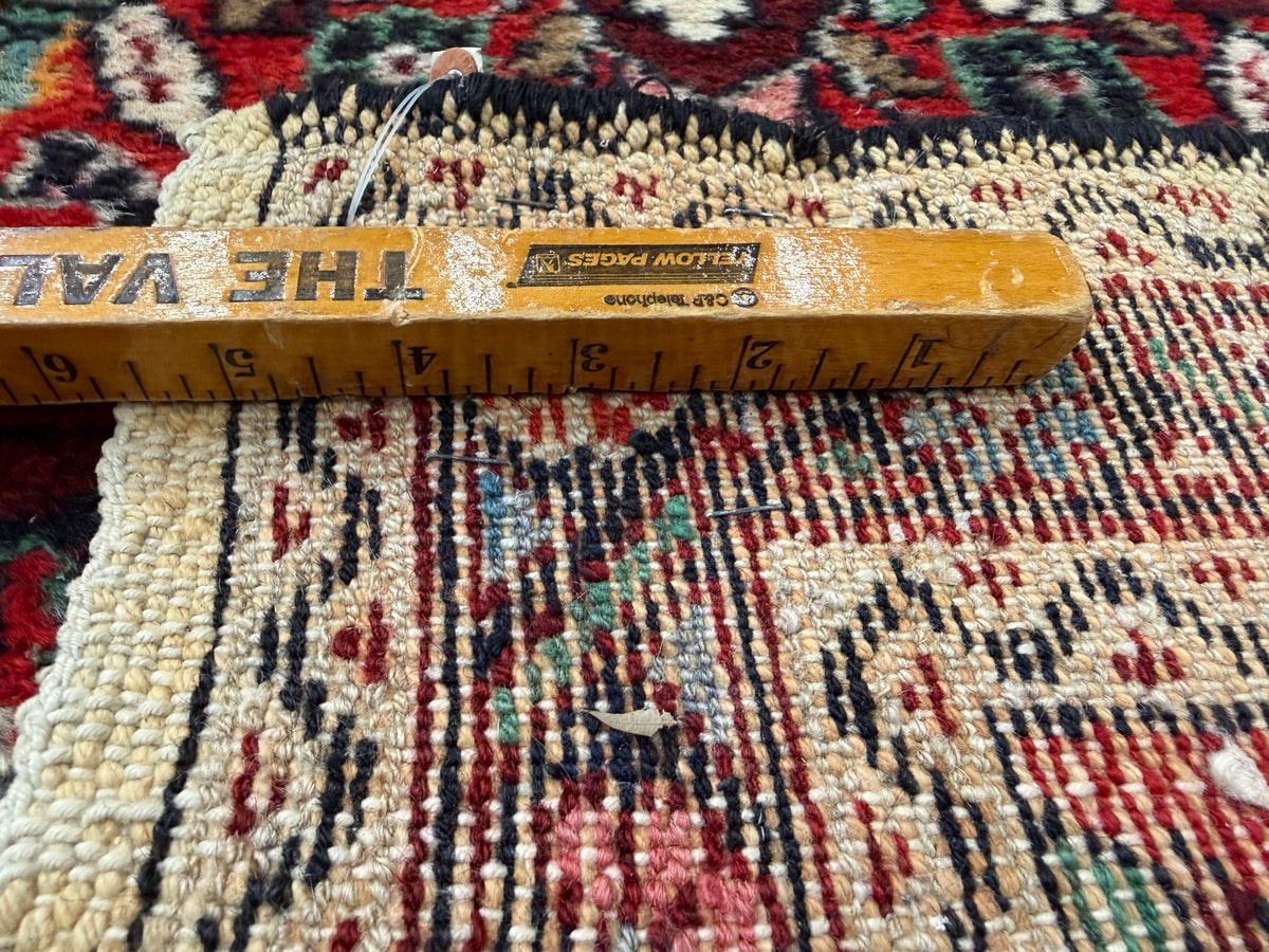 Antique Hand-Knotted Sarouk Runner - 2'7"x16'8"