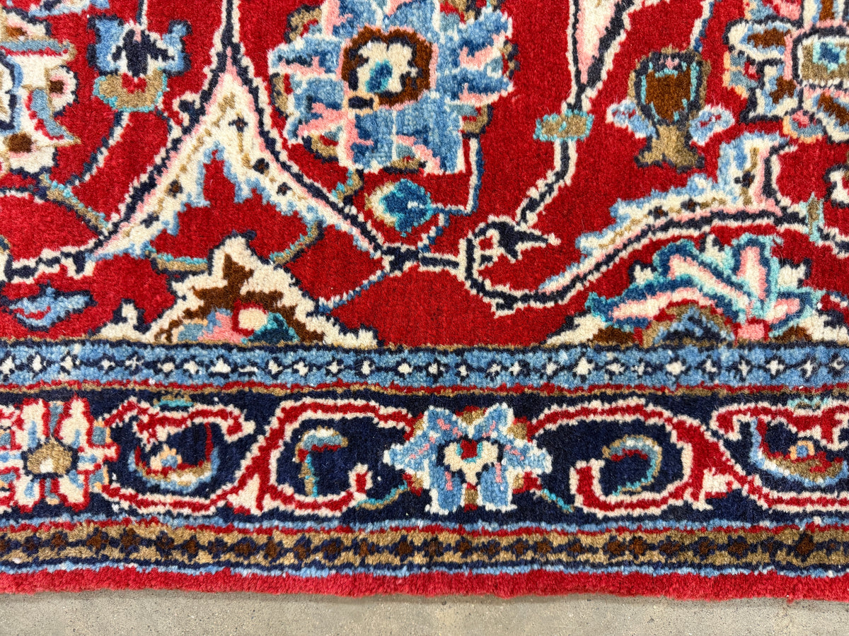 Hand-Knotted Sarouk Runner - 2'8"x13'6"