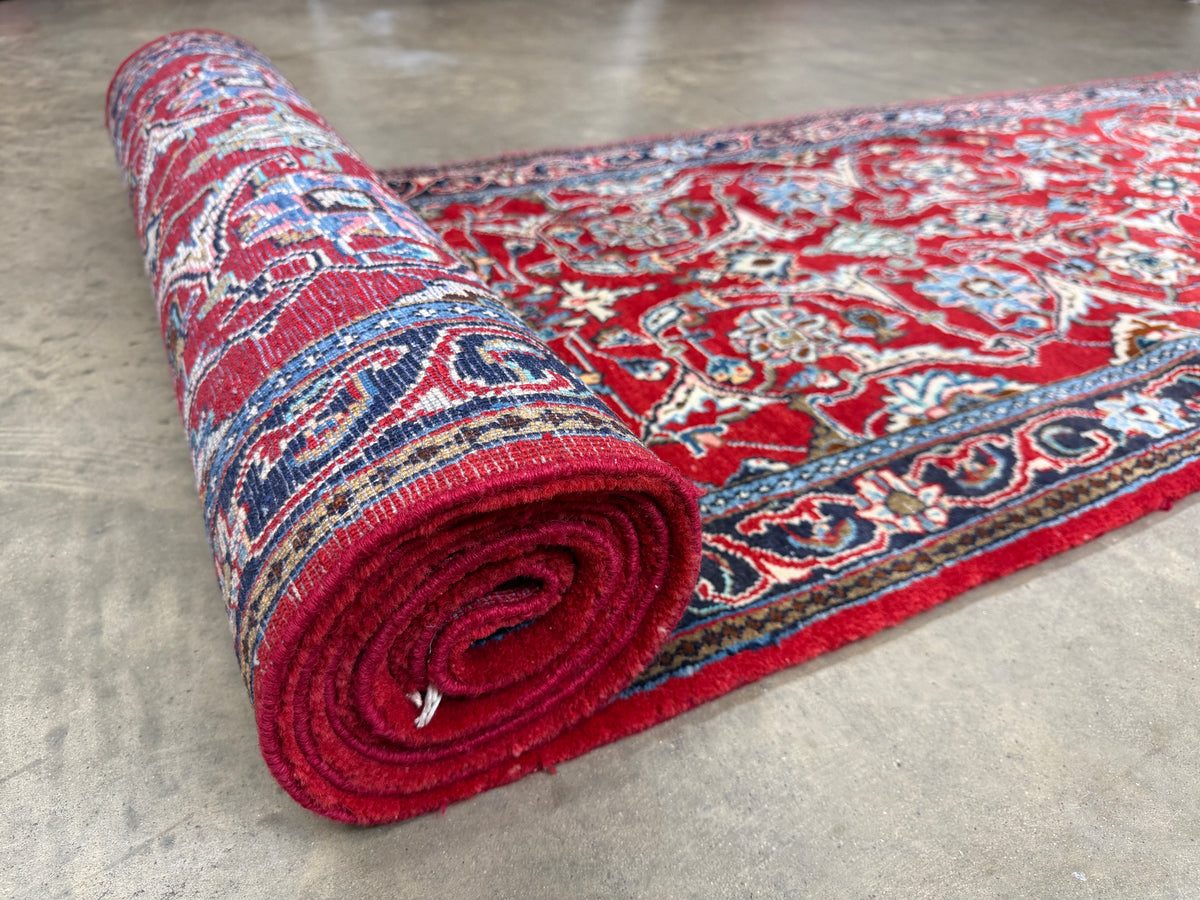 Hand-Knotted Sarouk Runner - 2'8"x13'6"