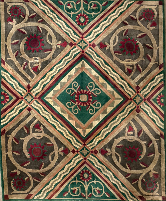 Hand-Knotted Carved Gabbeh Rug - 8'2"x10'