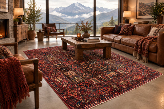 Hand-Knotted Persian Bakhtiari Rug - 9'10"x12'7"