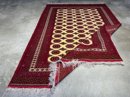Hand-Knotted Persian Turkaman Rug - 7'x10'