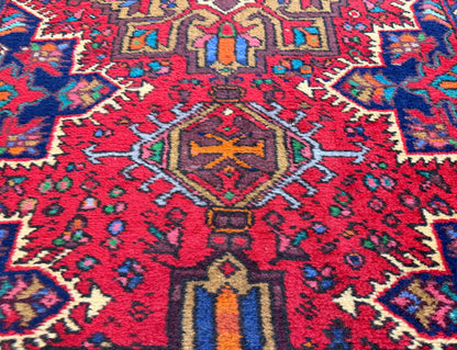 Hand-Knotted Antique Heriz Runner - 3’7"x13'