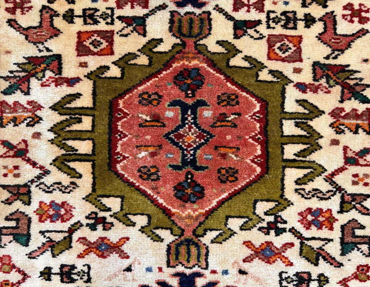Hand-Knotted Antique Kurdish Runner - 3’3"x12'