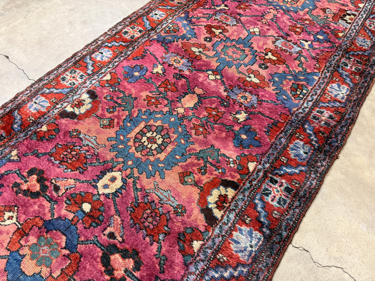 Hand-Knotted Antique Heriz Runner - 2'8"x16'3"