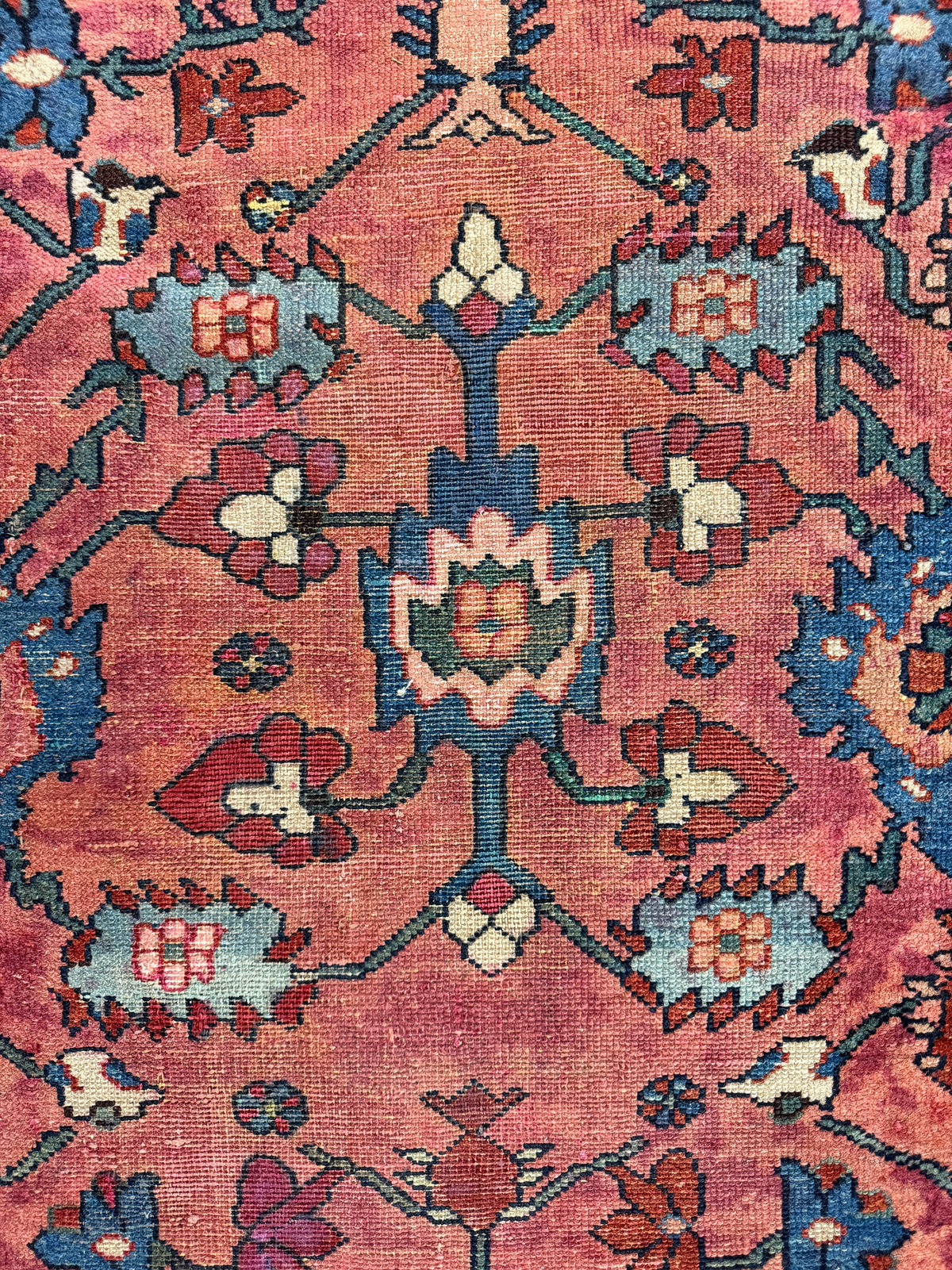 Hand-Knotted Antique Heriz Runner - 2'8"x16'3"