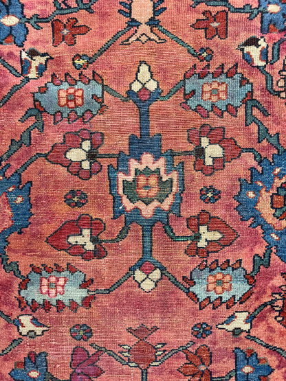 Hand-Knotted Antique Heriz Runner - 2'8"x16'3"