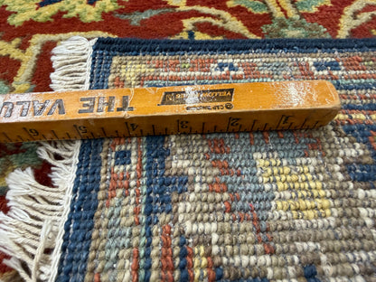 Hand-Knotted IndoHeriz Runner - 3'4"x13'11"