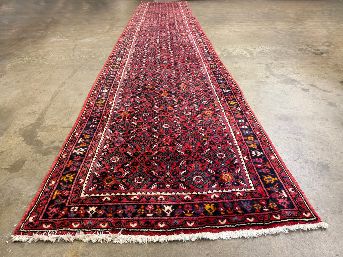 Hand-Knotted Antique Malayer Runner - 3’4"x19'2"