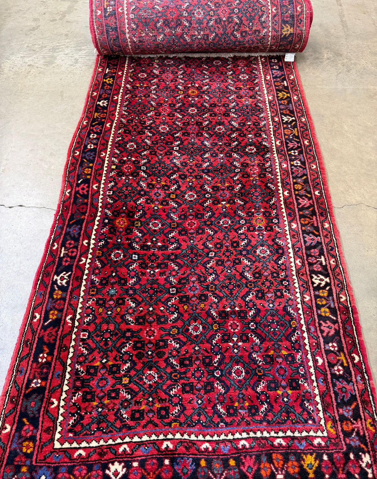 Hand-Knotted Antique Malayer Runner - 3’4"x19'2"
