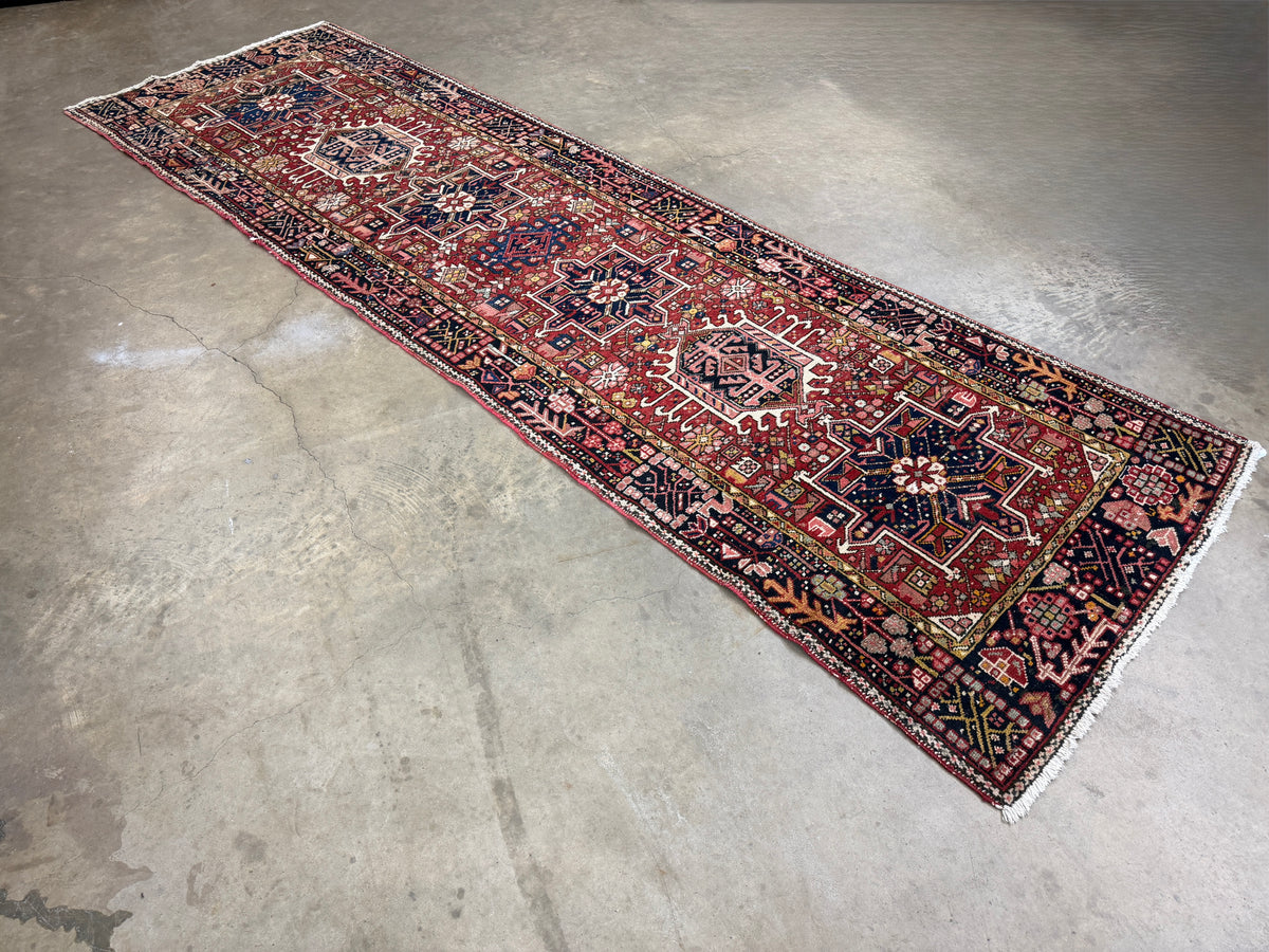 Hand-Knotted Antique Karaja Runner - 3'3"x11'