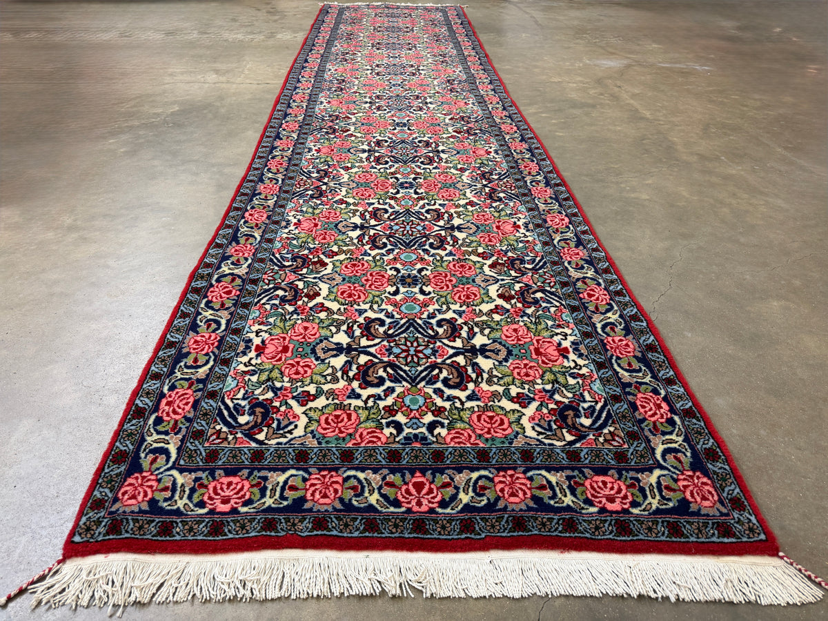 Hand-Knotted Bidjar Runner - 3'1"x13'9"