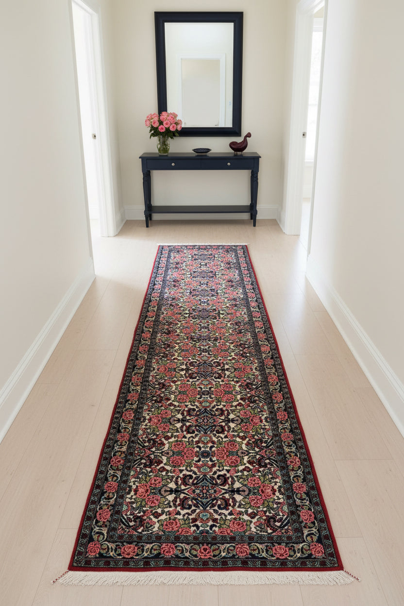 Hand-Knotted Bidjar Runner - 3'1"x13'9"
