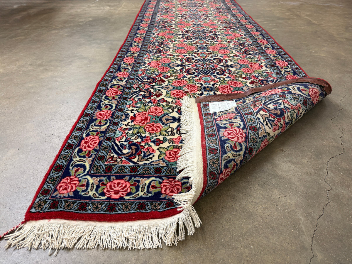 Hand-Knotted Bidjar Runner - 3'1"x13'9"