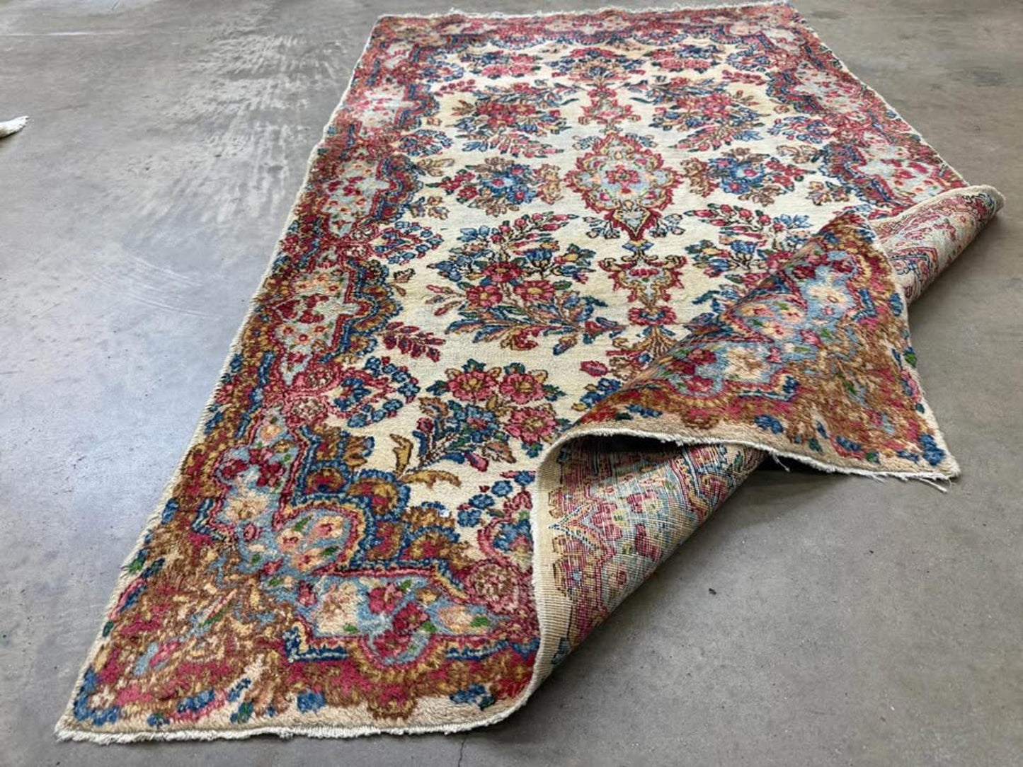 3’x4’11” Antique Persian Kerman Rug