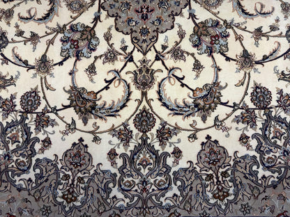 11’7”x16’6” Palace Size Hand-Knotted Wool & Silk Isfahane Area Rug 11x16