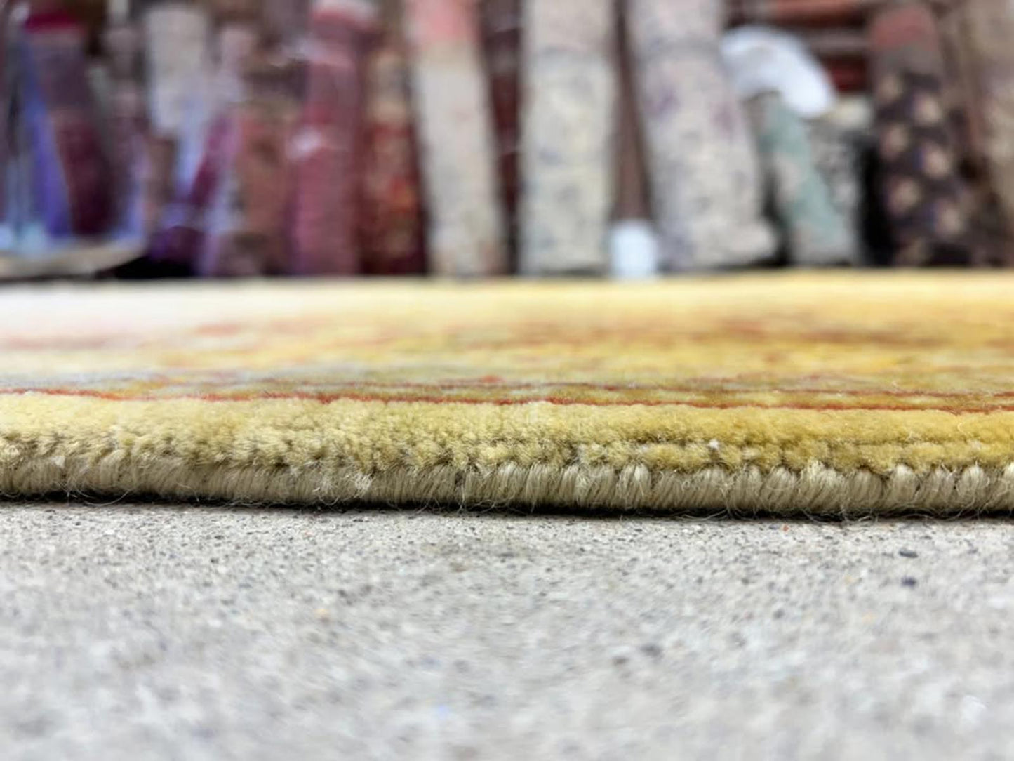 9'x11'9" Handmade 100% Wool All-over Indian Rug