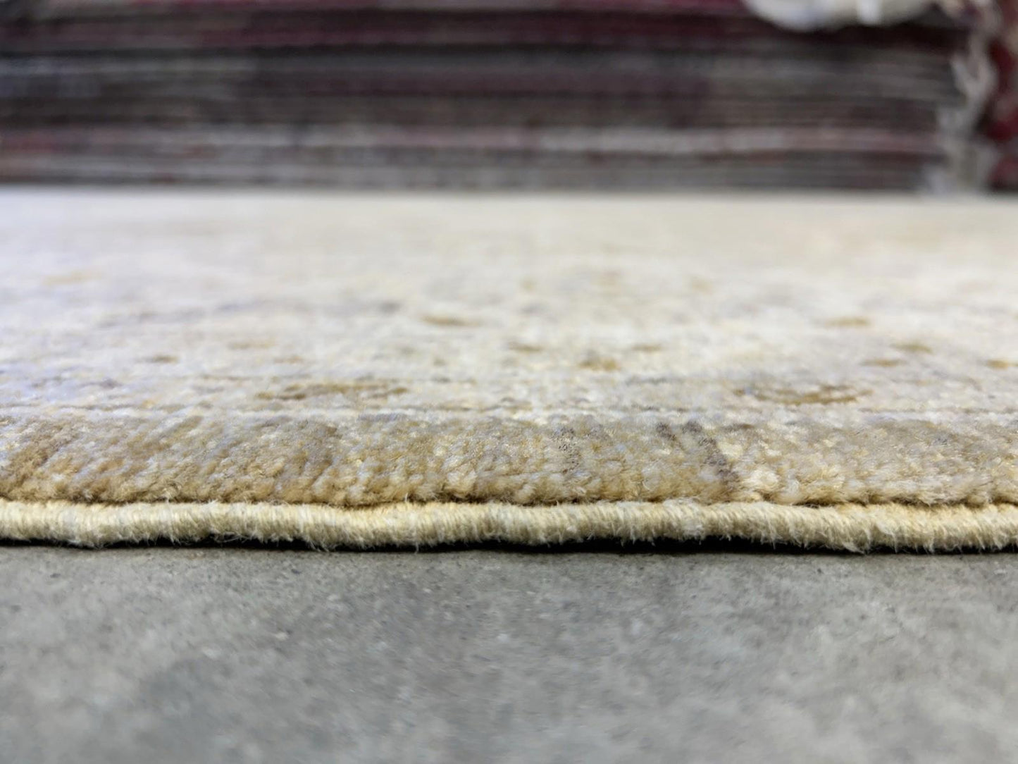 7’9”x10’10” Hand-Knotted Wool Oushak All-over Area Rug