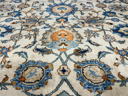 10’4”x15’2” Hand-Knotted Wool All-over Kashane Area Rug - Handmade Carpet 10x15