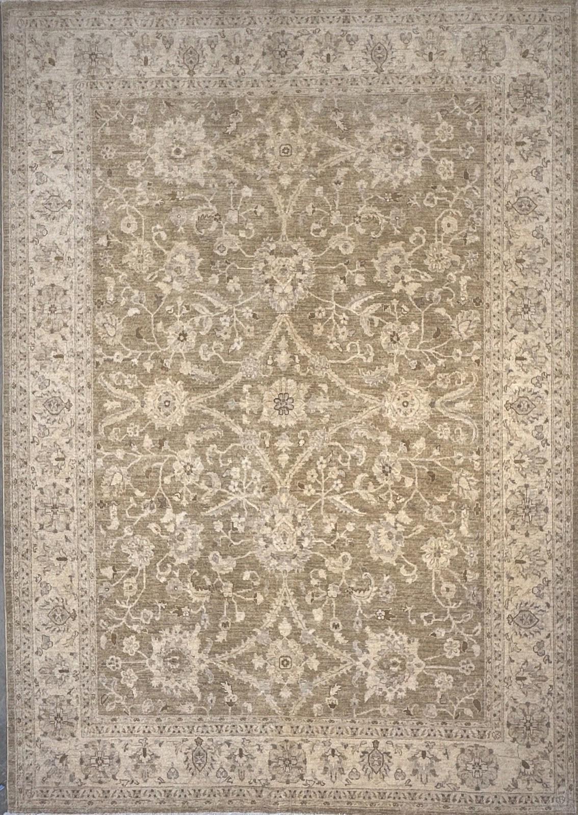 7’9”x10’10” Hand-Knotted Wool Oushak All-over Area Rug