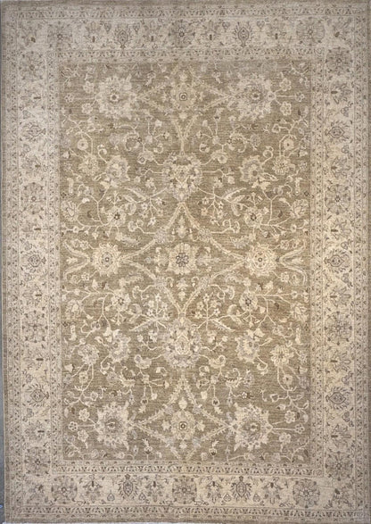 7’9”x10’10” Hand-Knotted Wool Oushak All-over Area Rug