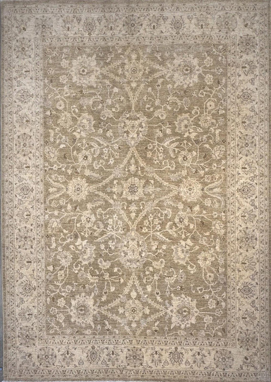 7’9”x10’10” Hand-Knotted Wool Oushak All-over Area Rug