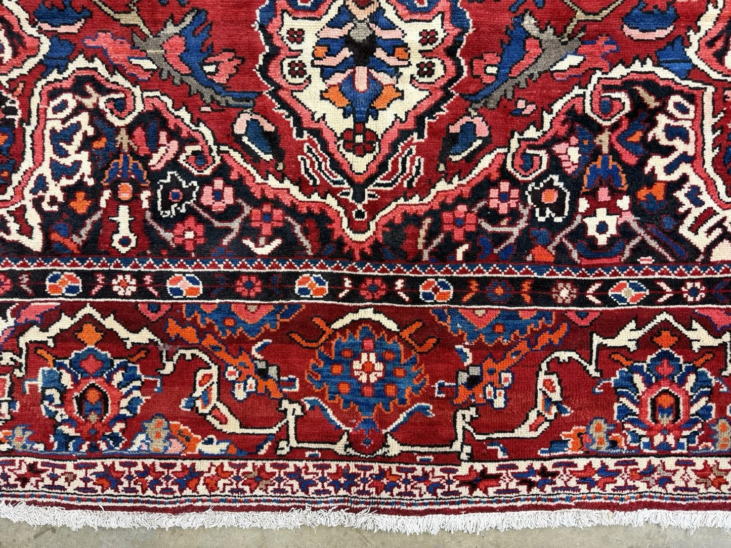 10x12 Vintage Hand-Knotted Bakhtiarie Rug Antique Handmade Red Oriental Tribal