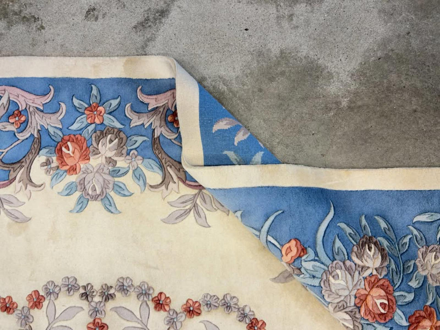 8'2"x11'2" Handmade 100% Wool Chinese Abusson Rug