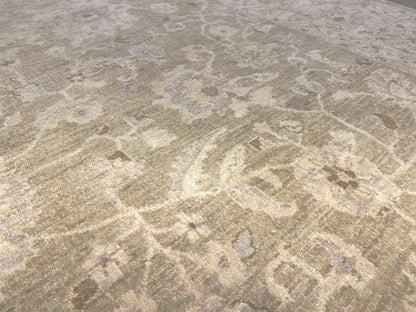 7’9”x10’10” Hand-Knotted Wool Oushak All-over Area Rug