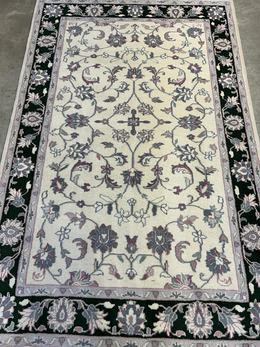 4’1”x6’2” Hand-knotted Wool All-Over Rug - Traditional Oriental Carpet