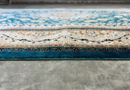 3x5 Luxurious Fine Hand-Knotted 100% Silk Signed Persiane Qume Rug Handmade