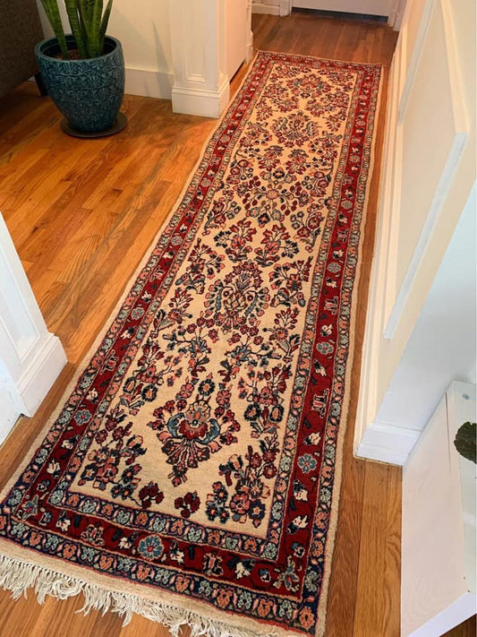 2’x10’ Handmade Sarouk Runner