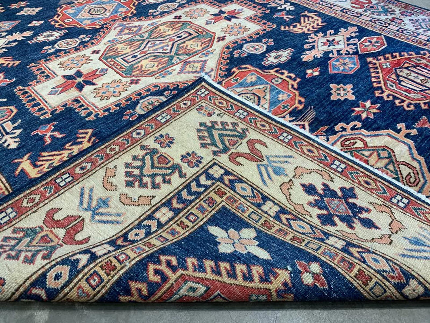 5'10"x7'6" Handmade 100% Wool Super Kazak Rug