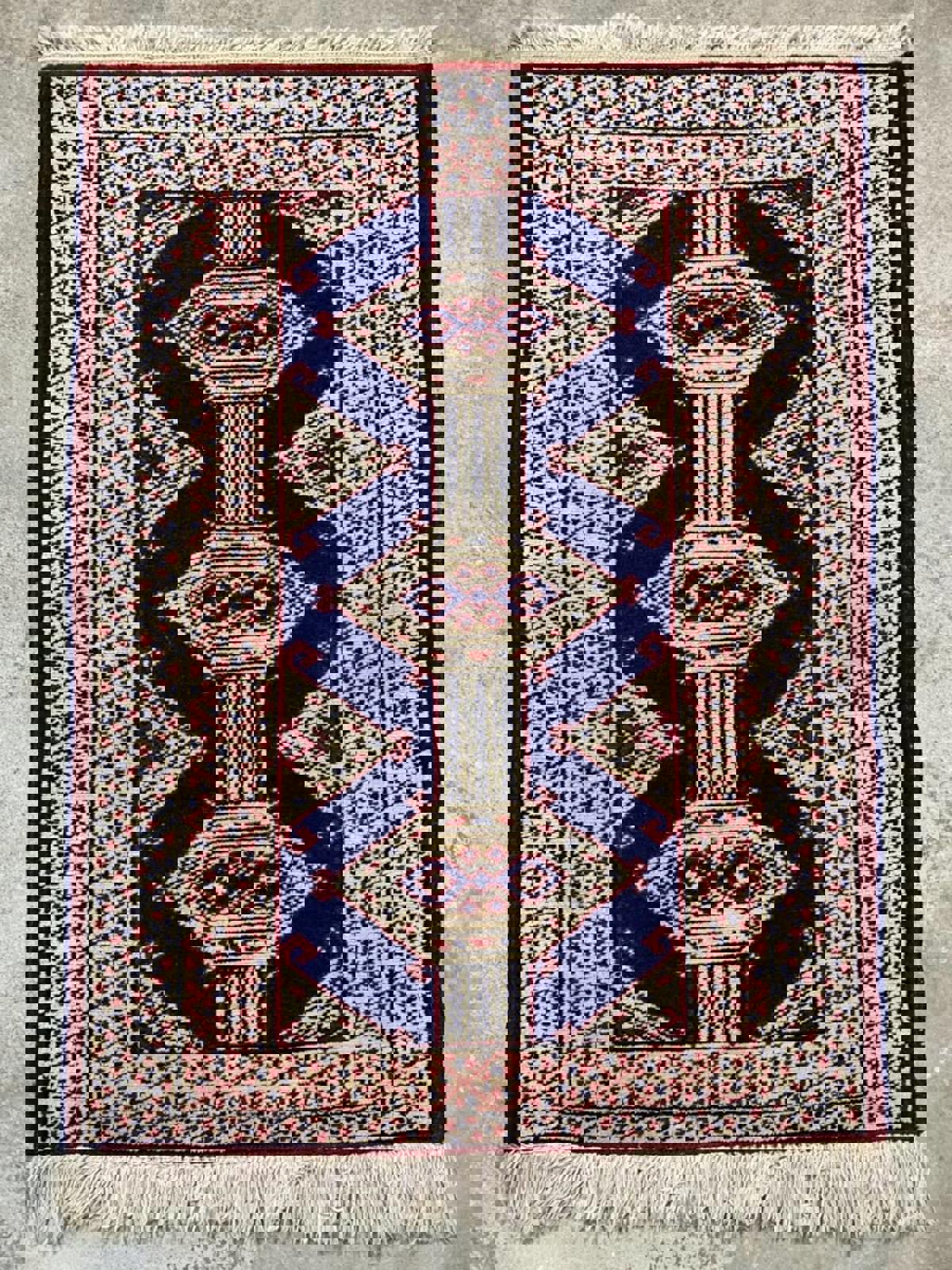 2'x2'9" Handmade 100% Wool Persian Turkaman Rug