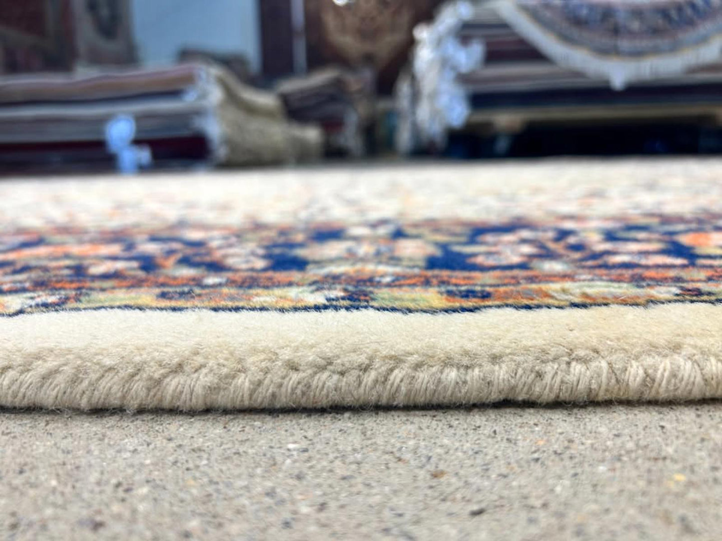 6'8"x9'1" Handmade 100% Wool IndoTabriz Rug