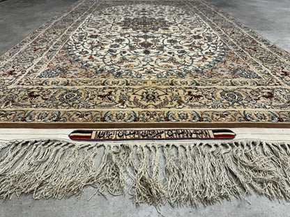 3’5”x5’9” Hand-Knotted  Fine Wool & Silk Isfahane Seirafian Area Rug - Signed