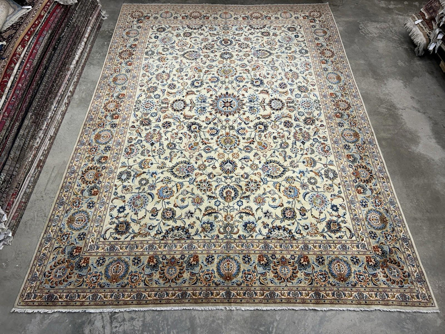 10’5”x14’5” Hand-Knotted Wool All-over Kashane Area Rug - Handmade Carpet 10x14