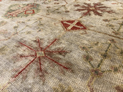 8’4”x10’ Hand-Knotted Wool Oushak All-over Area Rug