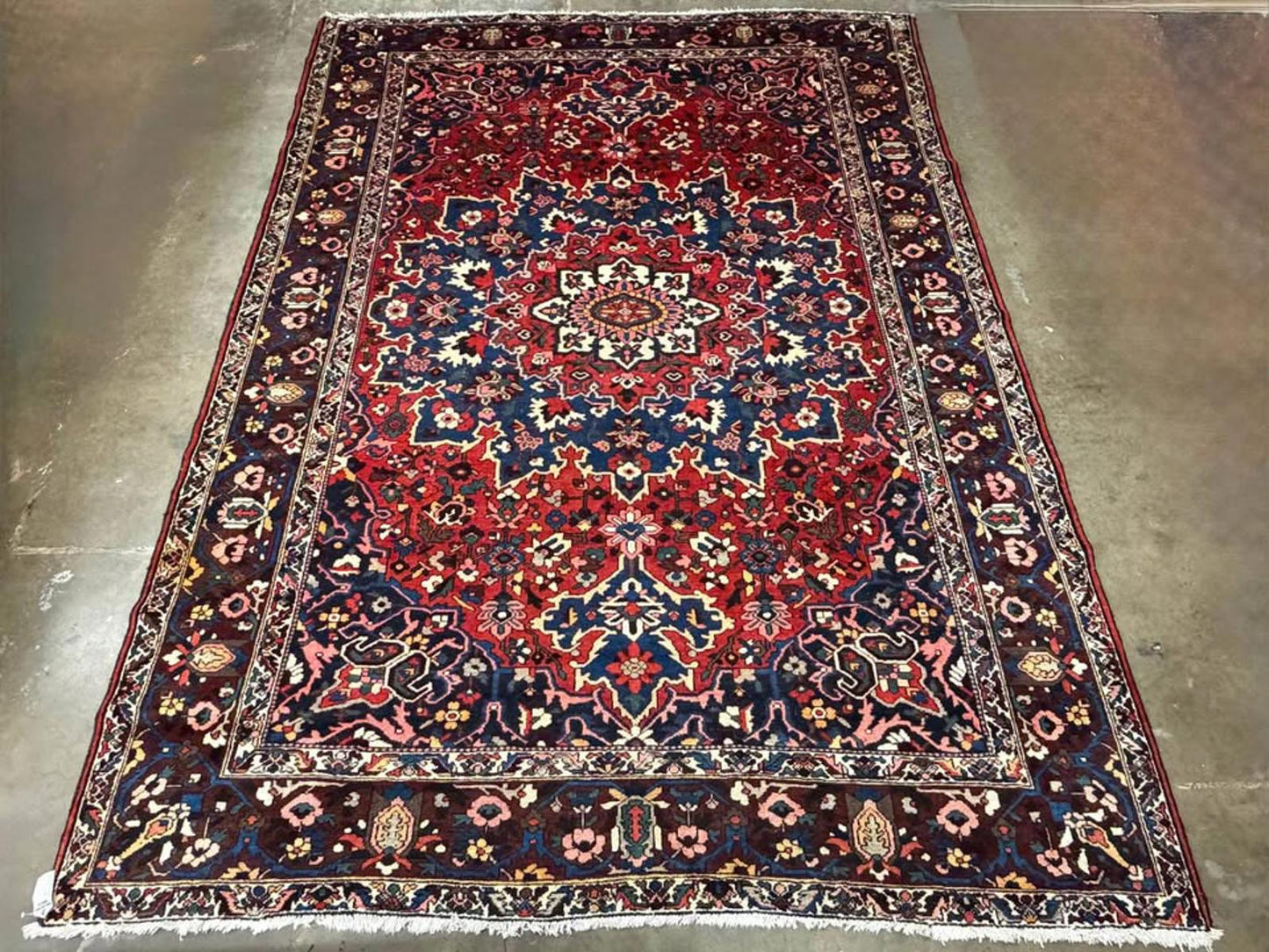 9’1”x12’ Hand-Knotted Wool Bakhtiari Rug
