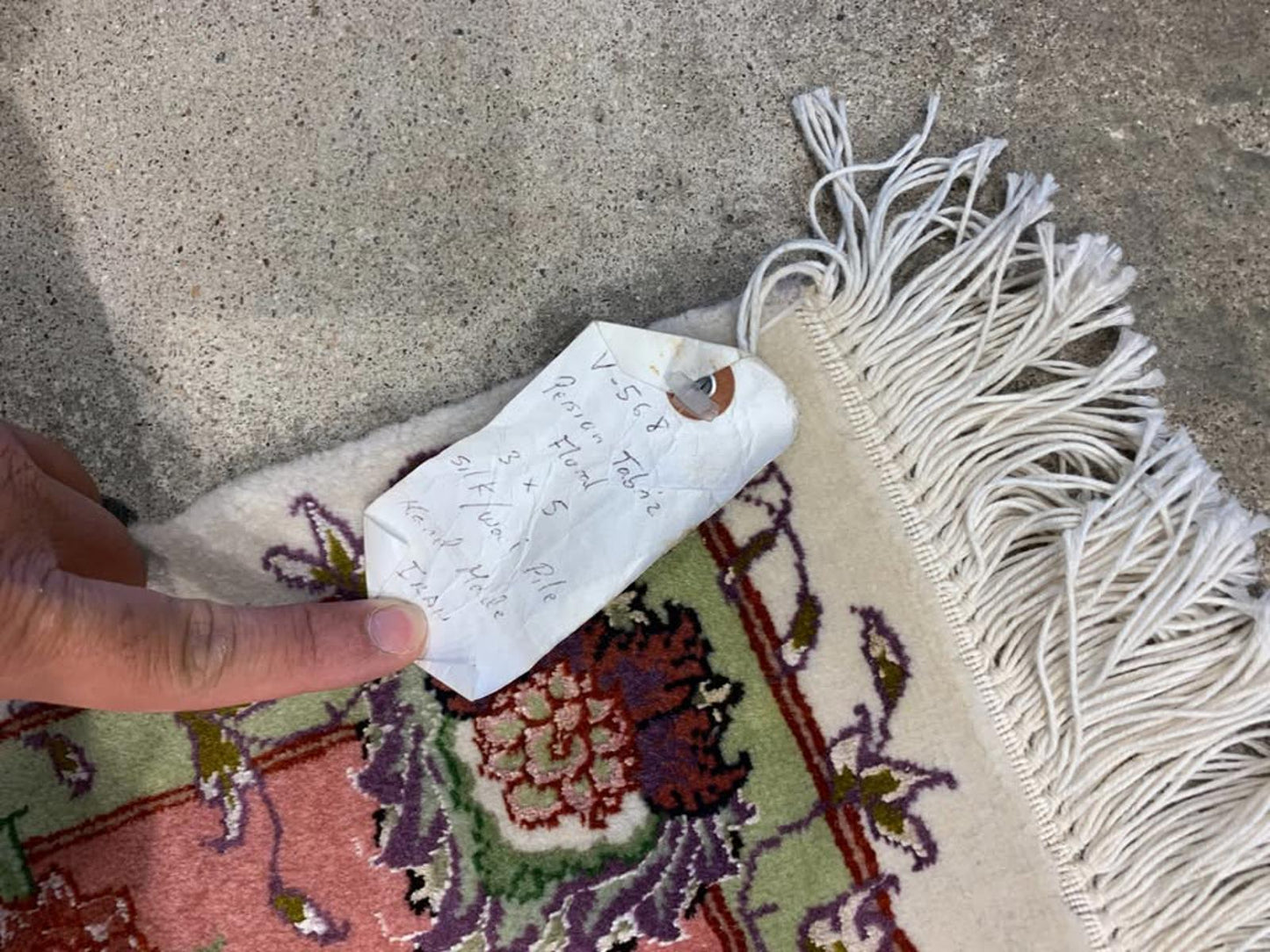 3'1"x5'3" Very Fine Handmade Wool & Silk  Persian Tabriz Rug