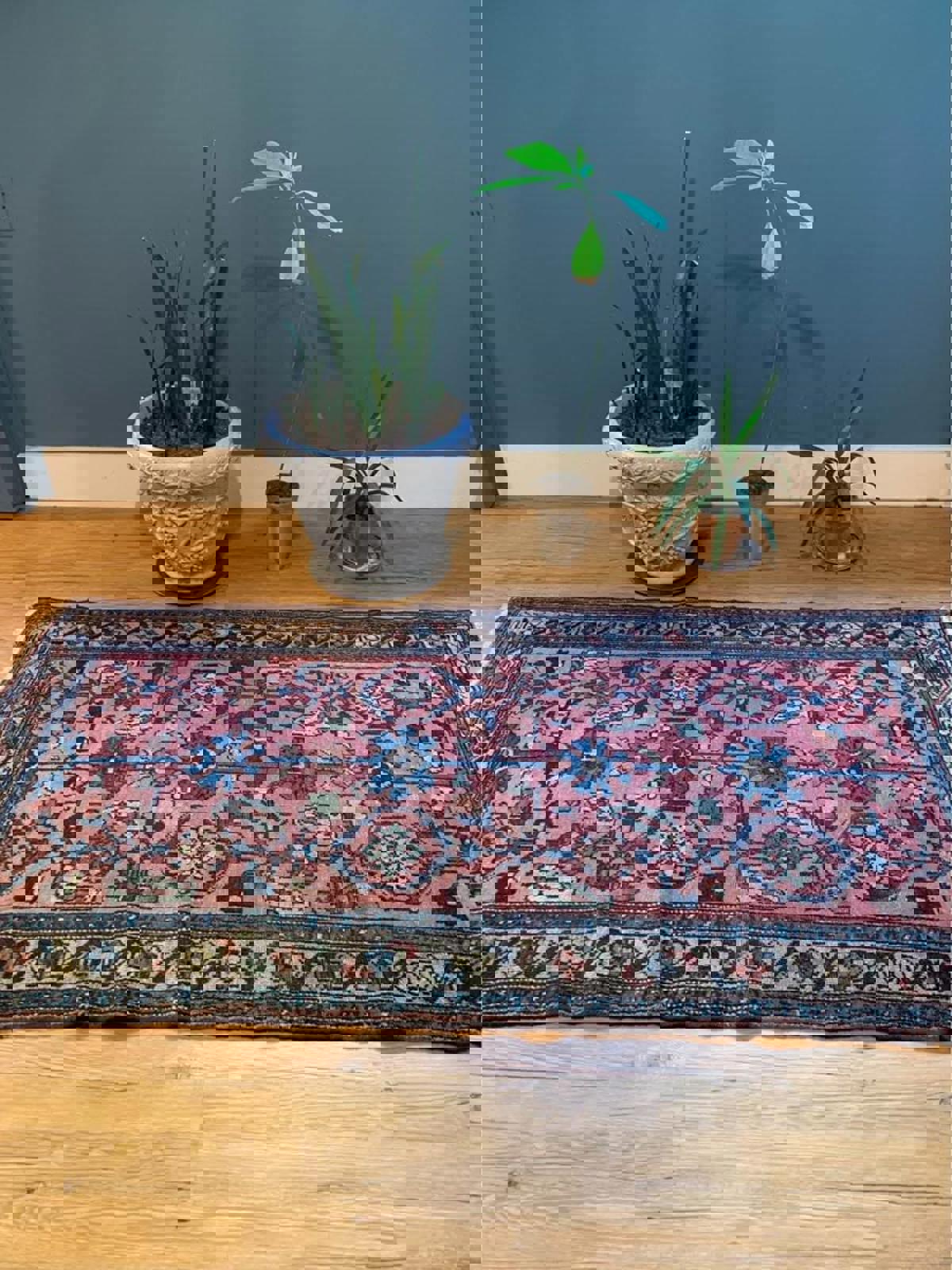 3’5”x6’ Antique Handmade Persian Hamadan Rug