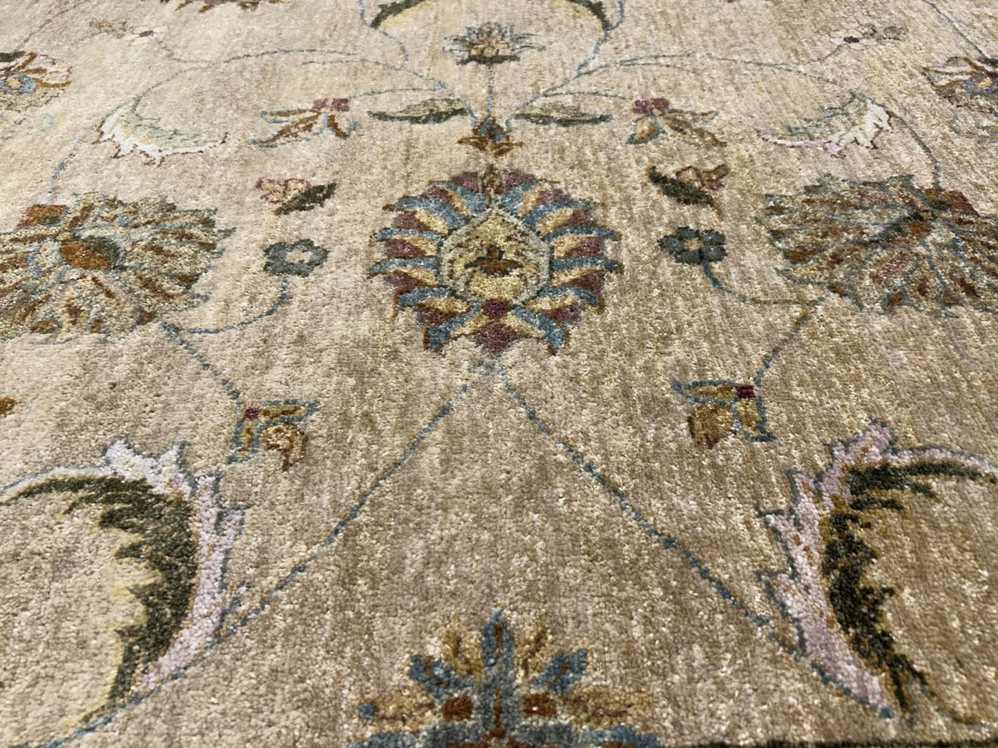 8’x10’ Hand-Knotted Wool Pishawar All-over Area Rug