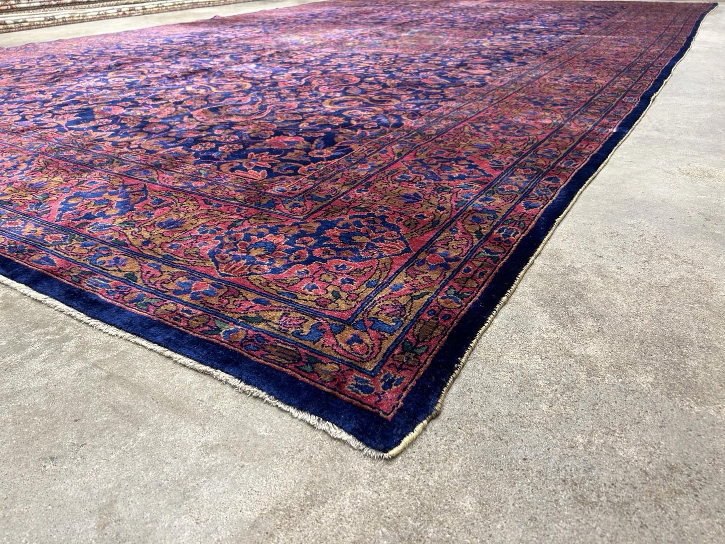 9x14 Very Fine Hand-knotted Antique Wool Manchester Kashane Signed Rug Handmade
