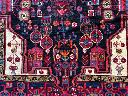 5'3"x8'1" Handmade 100% Wool Persian Nahavand Rug