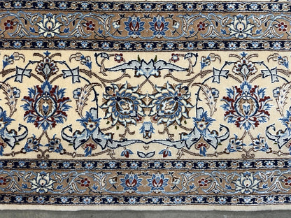 8’7”x12’1” Hand-Knotted Wool & Silk Nain Habibian Area Rug 8x12 Handmade Carpet